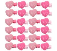 Fermagli Chioma a Cuore Mini 24 Pezzi Plastico e Metallo | Rosa e Rosa Acceso 12 Ciascuno, per Bambina e Ragazza, Uso Quotidiano e Sport