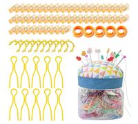 Fermagli Da Cucito Per Tessuto | Organizzatore Di Filo Completo,Clip Da Cucito Su Tessuto E Cuscinetto Per Spille Con Barattolo,Per Appassionati Di Lavori Manuali, Principianti, Esperti, Adulti E Anzi
