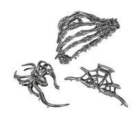 Fermagli Di Halloween Per Capelli Spessi,Barrette Gotiche per Capelli - 3 Pezzi Fermagli Per Per Ragazze Scuola Università Viaggio Palestra Spettacoli Danza Concerti