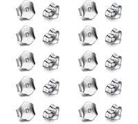 Fermagli di ricambio per orecchini, 20 pezzi/10 paia in argento Sterling, accessori di ricambio per orecchini a perno