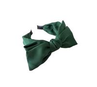 Fermagli for capelli, accessori semplici e alla moda fascia for capelli con fiocco grande a doppio strato forcina a tesa larga versione coreana copricapo in stoffa di raso femminile(Black)