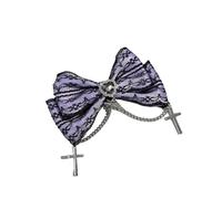 Fermagli for capelli con fiocco ricamato in pizzo gotico a forma di cuore da 24 pezzi for le donne Impugnature laterali alla moda Accessori for confezioni sfuse(Color1)