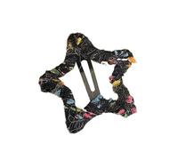 Fermagli for capelli da donna in filato lavorato a maglia a forma di stella, 2 pezzi - Clip BB for frangia e capelli spezzati(Black)