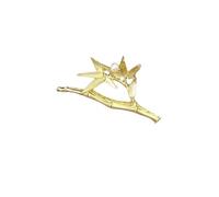 Fermagli for capelli, fermagli ad artiglio 1 pezzo retrò verde bambù artiglio for capelli da donna Ashion perla coda di cavallo fermaglio perla ragazza copricapo decorativo-oro(Gold)
