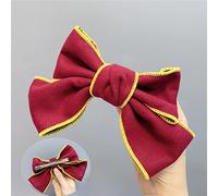 Fermagli for capelli, forcina con fiocco grande, colori dolci abbinati, versione coreana, forcina a becco d'anatra, piccola forcina profumata, clip a molla in frassino(Wine red duckbill clip)