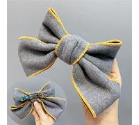 Fermagli for capelli, forcina con fiocco grande, colori dolci abbinati, versione coreana, forcina a becco d'anatra, piccola forcina profumata, clip a molla in frassino(Soot spring clip)