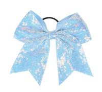 Fermagli for capelli in nastro di grosgrain solido da 10 pezzi for fiocchi for in 18 * 19 cm con perline paillettes Bowknot Per Cheerleaders(Color10)