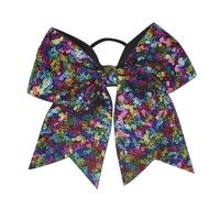 Fermagli for capelli in nastro di grosgrain solido da 10 pezzi for fiocchi for in 18 * 19 cm con perline paillettes Bowknot(Color17)