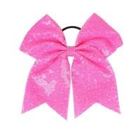 Fermagli for capelli in nastro di grosgrain solido da 10 pezzi for fiocchi for in 18 * 19 cm con perline paillettes Bowknot Per Cheerleaders(Color5)