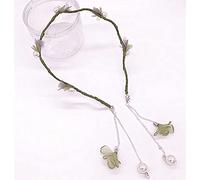 Fermagli for capelli, orecchini finti fascia tessuto coreano dolce nappa forcina accessori for capelli copricapo fiore Mori femminile piccola fascia fresca,(Green)