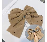 Fermagli for capelli, punto d'onda a tre strati fiocco forcina rete tessuto rosso accessori for capelli ragazza cuore clip a molla forcina tendenza clip superiore,(Brown)