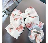 Fermagli for capelli, punto d'onda a tre strati fiocco forcina rete tessuto rosso accessori for capelli ragazza cuore clip a molla forcina tendenza clip superiore,(White)