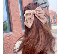 Fermagli for capelli, punto d'onda a tre strati fiocco forcina rete tessuto rosso accessori for capelli ragazza cuore clip a molla forcina tendenza clip superiore,(Pink)