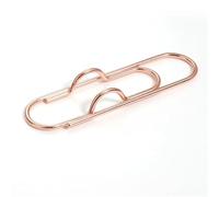 Fermagli for carta in metallo multifunzionali, portapenne con clip for documenti di giornale, quaderno, testo fisso(Rose Gold 1PCS)