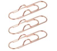 Fermagli for carta in metallo multifunzionali, portapenne con clip for documenti di giornale, quaderno, testo fisso(Rose Gold 3PCS)