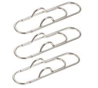 Fermagli for carta in metallo multifunzionali, portapenne con clip for documenti di giornale, quaderno, testo fisso(Silver 3PCS)