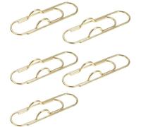 Fermagli for carta in metallo multifunzionali, portapenne con clip for documenti di giornale, quaderno, testo fisso(Gold 5PCS)