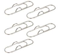 Fermagli for carta in metallo multifunzionali, portapenne con clip for documenti di giornale, quaderno, testo fisso(Silver 5PCS)