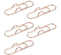 Fermagli for carta in metallo multifunzionali, portapenne con clip for documenti di giornale, quaderno, testo fisso(Rose Gold 5PCS)
