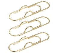 Fermagli for carta in metallo multifunzionali, portapenne con clip for documenti di giornale, quaderno, testo fisso(Gold 3PCS)
