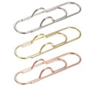 Fermagli for carta in metallo multifunzionali, portapenne con clip for documenti di giornale, quaderno, testo fisso(Mixed 3PCS)