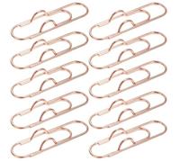 Fermagli for carta in metallo multifunzionali, portapenne con clip for documenti di giornale, quaderno, testo fisso(Rose Gold 10PCS)