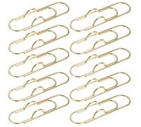 Fermagli for carta in metallo multifunzionali, portapenne con clip for documenti di giornale, quaderno, testo fisso(Gold 10PCS)