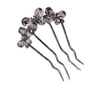 Fermagli francesi per capelli spessi | Fermaglio Updo 4 rami con strass | forchette per capelli a forma di U, pinze, per matrimonio serale, evento sociale, laurea
