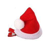 Fermagli laterali per capelli con cappello di Babbo Natale, frangia e becco d'anatra, clip per capelli per cappello di Natale, coda di cavallo, decorazione per feste