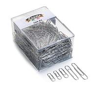 500 gr. (ca. 900 pz.) Fermagli Zincati Leone Dell'Era "Gran Mix" dimensioni miste N. 1-2-3-4-5-6 - Scatola trasparente - Made in Italy