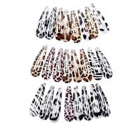 Fermagli Leopardati a Scatto per Chioma Donna, 24 Pezzi in Lega | Design Semplice ed Elegante, Bordi Lisci, per Frange e Chioma Lisci, Routine Beauty e Banchetti Stile Casuale