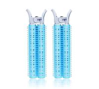 Fermagli morbidi per capelli, per acconciature e parrucchieri, con tubo riccio, portatile, da viaggio, lavabili, 2 pezzi, blu, 2 pezzi blu