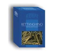 FERMAGLI OTTONATI RETTANGHINO CONFEZIONE 5 SCATOLE DA 50PZ CAD (B2)