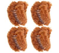 Fermagli Pelo Gatto 4 Pezzi in Peluche, Piccoli a Pinza per Donna | Marrone, Stile Tenero e Principessa, per Ciocche Ribelli, Uso Quotidiano e Feste, Set da 4