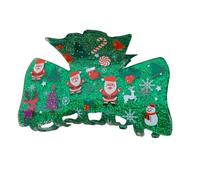 Fermagli per artigli di Natale per donne | Barrette grandi con motivo pan di e albero di Natale, clip per capelli artiglio per donne feste invernali, per la famiglia e gli amici e le