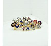 Fermagli per capelli, 12 cm, design regolabile con dettagli in metallo, sistema di bloccaggio elastico per una presa sicura, finitura dinamica della rifrazione della luce, struttura in resina ABS