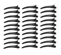 Fermagli per capelli, 30 pezzi, 7,2 cm, nero opaco | Design a becco d'anatra, impugnatura antiscivolo, tenuta senza traccia, professionale da salone, per donne e uomini