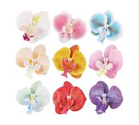 Fermagli per capelli a - 9 pezzi 9,5x9x2,3 cm tessuto+ferro, collezione multicolore, fermagli per mollette a | per look da fuga tropicale, abbigliamento di routine nel campus, ses