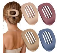 Fermagli per capelli a becco d'anatra da donna, per capelli spessi, ricci, lunghi, corti, comodi, eleganti, neutri, opachi, multicolore (crema, beige, blu navy, rosso mattone) antiscivolo, forte