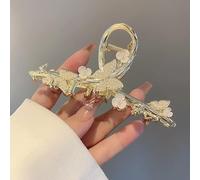 Fermagli per capelli a farfalla con strass in metallo dorato Clip per capelli grandi accessori per capelli clip per capelli per donne forte tenuta fiore fermagli per capelli