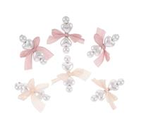 Fermagli per capelli a fiocco 6 pezzi in metallo plastica tessuto | Clip laterale a becco d’anatra, leggere e sicure, stile elegante e , per donne, nozze e occasioni speciali