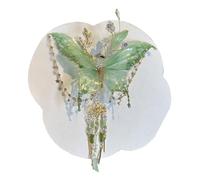 Fermagli Per Capelli A Fiori Donna - Fermaglio Per Capelli Orientale Con Brillantini - Fiocco Di Seta Lucido Nappe Rosa Eleganti Per Ballo Matrimonio Damigelle Feste Cosplay Quotidiano