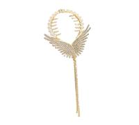 Fermagli per capelli a forma di ala, accessori da donna, con perle e strass, per chignon