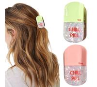 Fermagli per capelli a forma di capsula con motivo cartoni animati, da donna, confezione da 2, in acetato, colore verde