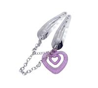 Fermagli per capelli a forma di cuore in acrilico, catena in metallo, accessori per capelli dolci e freddi, per donne, ragazze, bambini