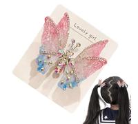 Fermagli per capelli a forma di farfalla, con strass colorati 3D, fermagli per capelli a forma di farfalla, per vacanze, casa, viaggi, matrimoni, feste estive, tutti i giorni, Capodanno, compleanno