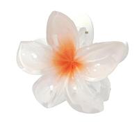 Fermagli per capelli a forma di fiore bianco, hawaiano da donna, Plumeria per mascella sottile, forte tenuta, clip per ragazze, clip per capelli con fiore preppy, decorazioni