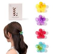 Fermagli per capelli a forma di fiore da donna, 4,1 cm, per acconciature sottili, medio-sottili, antiscivolo, accessori per capelli da donna, tenuta forte, fiori hawaiani, stili carini, colorati