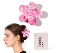 Fermagli per capelli a forma di fiore, da donna, grandi, estivi | Accessori per capelli alla moda per una tenuta forte, perfetti per l'estate e la spiaggia, colore marmo, non danneggiano