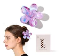 Fermagli per capelli a forma di fiore, da donna, grandi, estivi | Accessori per capelli alla moda per una tenuta forte, perfetti per l'estate e la spiaggia, colore marmo, non danneggiano
